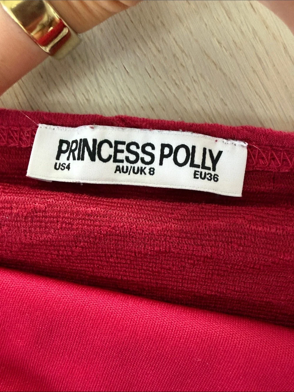 Princess Polly Women’s Red Textured Tube Top